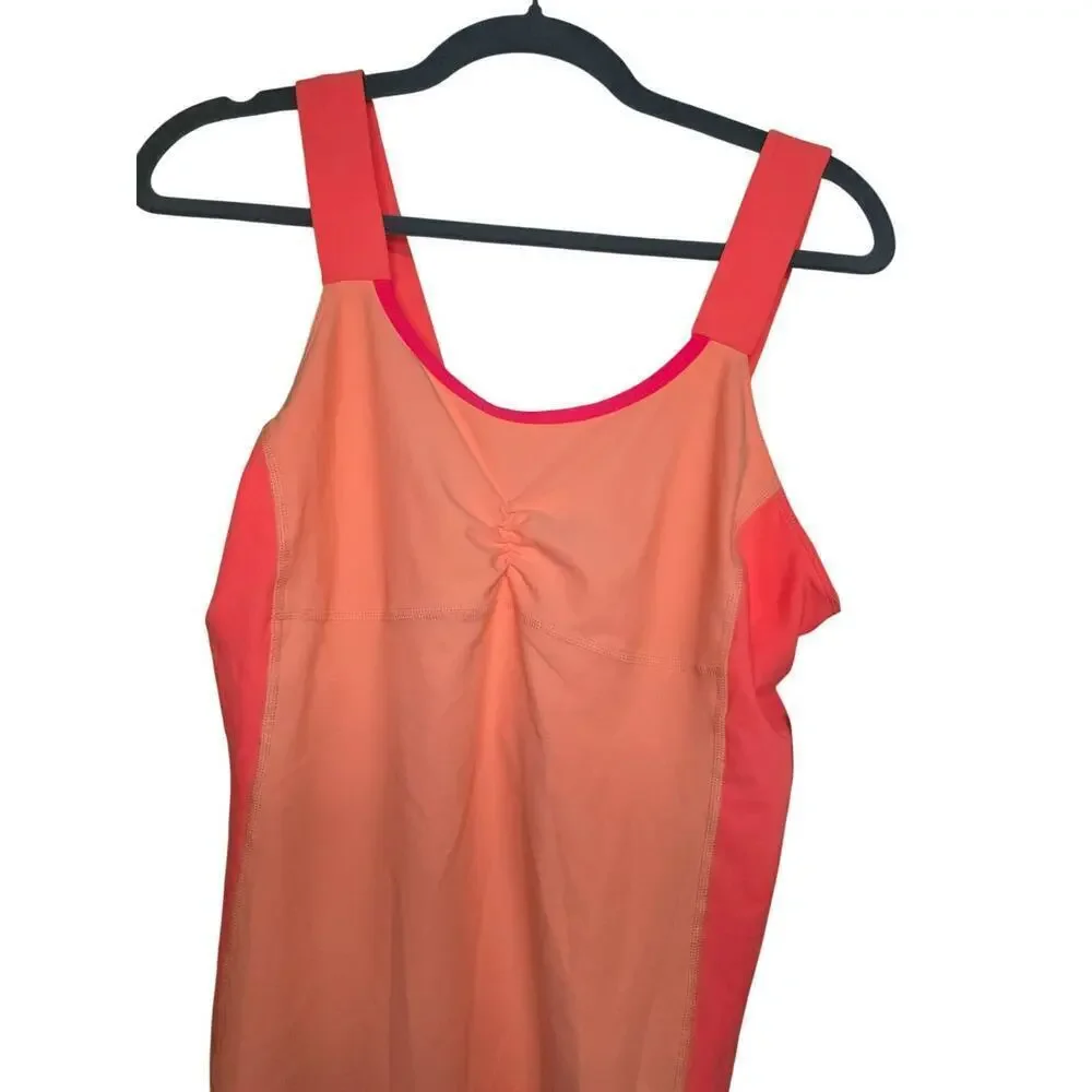 Xersion Womens Orange & Pink Medium Support Bra Tank Top L - Picture 7 of 11